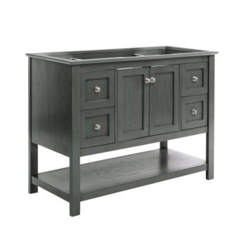 Fresca Manchester Regal 48" Gray Wood Veneer Traditional Bathroom Vanity Base Cabinet Only, Vanity Base Cabinet: 47-1/5" W x 20" D x 34" H
