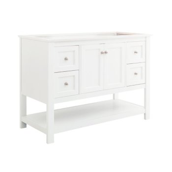 Fresca Manchester 48" White Traditional Bathroom Vanity Base Cabinet Only, Vanity Base Cabinet: 47-1/5" W x 20" D x 34" H