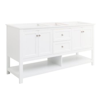 Fresca Manchester 72" White Traditional Double Sink Bathroom Vanity Base Cabinet Only, Vanity Base Cabinet: 71-1/5" W x 20" D x 34" H