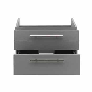 24" Gray Base Only Opened Drawer View