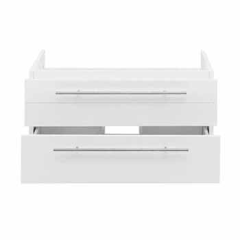 30" White Base Only Opened Drawer View