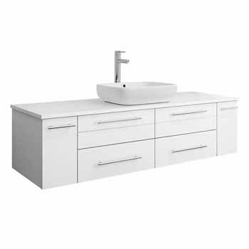 Gray Base Cabinet w/ Top & Single Sink White Background
