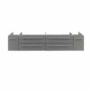 72" Gray Cabinet Only Front View