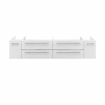 72" White Cabinet Only Front View