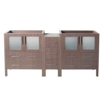 Fresca Torino 83" Gray Oak Modern Vanity Base Cabinet, 83" W x 17-3/4" D x 33-3/4" H