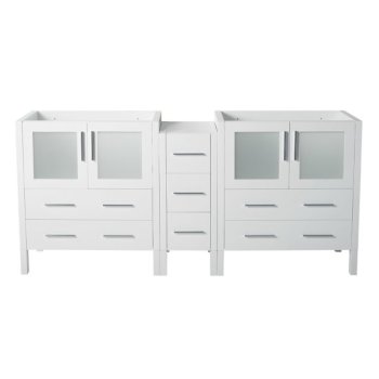 Fresca Torino 83" White Modern Vanity Base Cabinet, 83" W x 17-3/4" D x 33-3/4" H