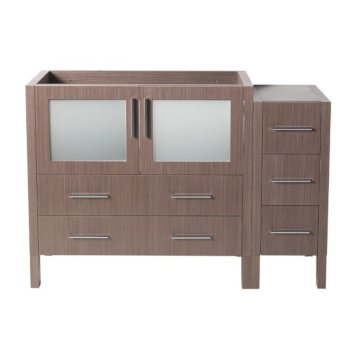 Fresca Torino 48" Gray Oak Modern Vanity Base Cabinets, 47-1/2" W x 17-3/4" D x 33-3/4" H