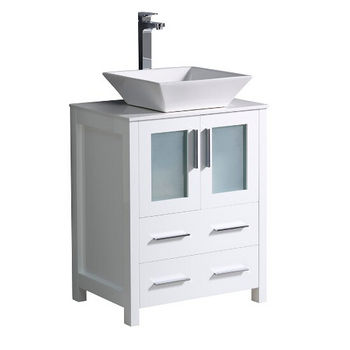 White (Cabinet w/ Counter & Sink Only)