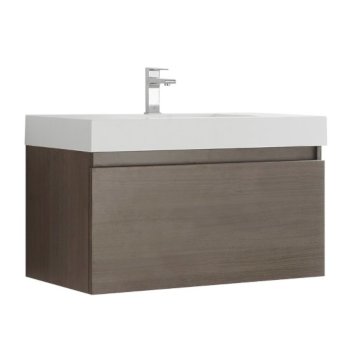 Gray Oak Vanity Cabinet w/ Sink Top Product View