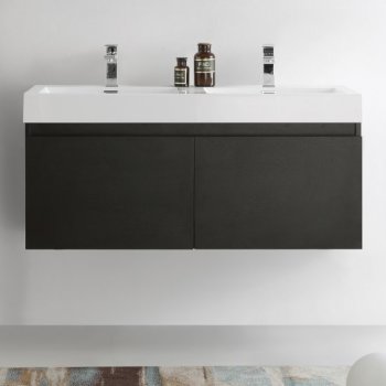 Black Vanity Cabinet w/ Sink Top View 2