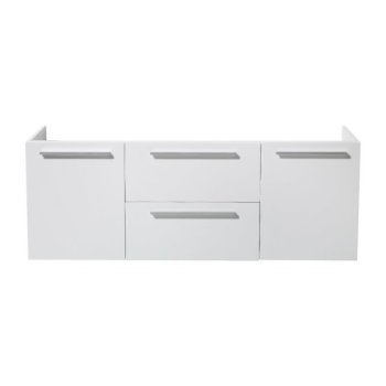 Fresca Opulento 54" White Modern Double Sink Cabinet, 54" W x 18-5/8" D x 19-1/4" H