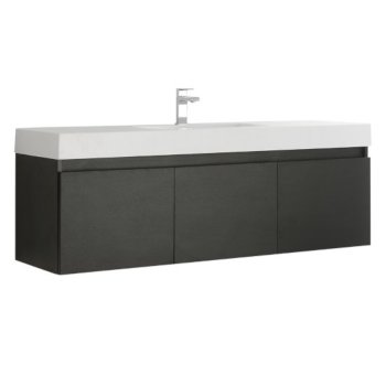 Black Vanity Cabinet w/ Sink Top Product View