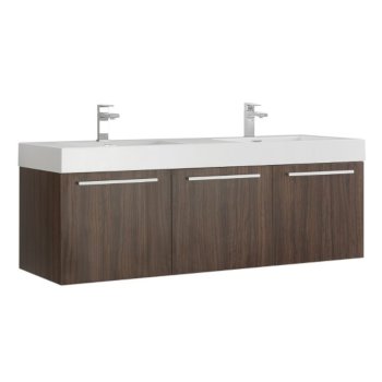 Walnut Vanity Cabinet w/ Sink Top Product View