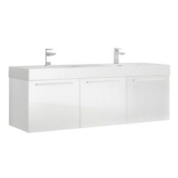 White Vanity Cabinet w/ Sink Top Product View