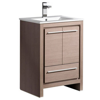 Gray Oak White Background (Cabinet w/ Counter & Sink Only)