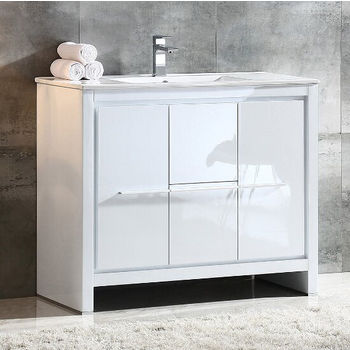 White Side View (Cabinet w/ Counter & Sink Only)