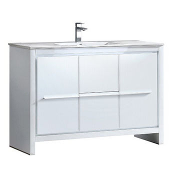 White - White Background (Cabinet w/ Counter & Sink Only)