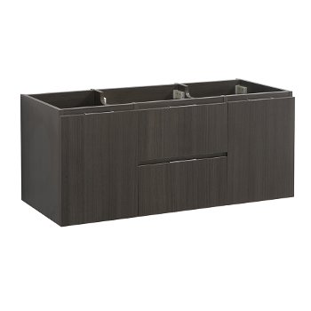 48" Gray Oak Double Sink Base Cabinet