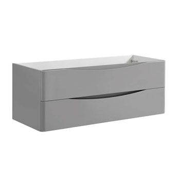 Glossy Gray Single Cabinet Only Side View