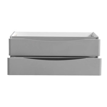 Glossy Gray Single Cabinet Only Drawers Open