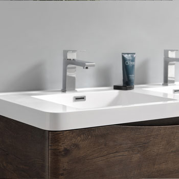 Rosewood Double with Sinks Top