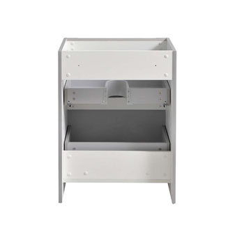 24" Glossy Gray Cabinet Only Inside View