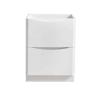 24" Glossy White Cabinet Only Front View