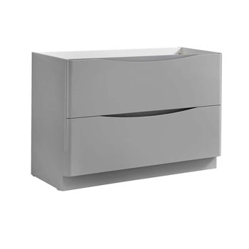  Glossy Gray Double Cabinet Only Side View