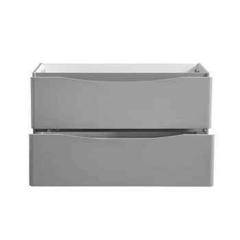  Glossy Gray Double Cabinet Only Drawers Open