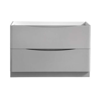  Glossy Gray Single Cabinet Only Front View