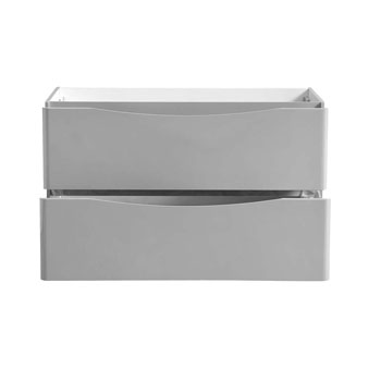  Glossy Gray Single Cabinet Only Drawers Open