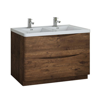  Rosewood Double Cabinet with Sinks Product View