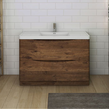  Rosewood Single Cabinet with Sink Front View