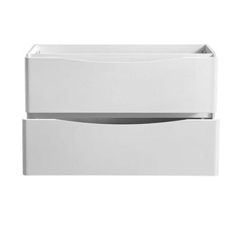  Glossy White Double Cabinet Only Drawers Open