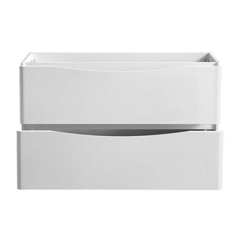  Glossy White Single Cabinet Only Drawers Open