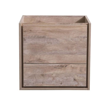 24" Rustic Natural Wood Cabinet Only Front View