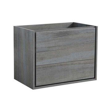 30" Ocean Gray Cabinet Only Side View