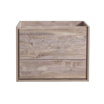 30" Rustic Natural Wood Cabinet Only Front View