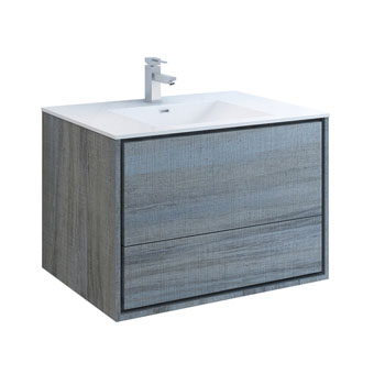 36" Ocean Gray Cabinet with Sink Product View