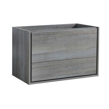 36" Ocean Gray Cabinet Only Side View