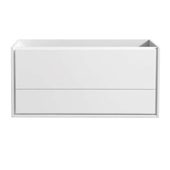 48" Glossy White Double Cabinet Only Front View
