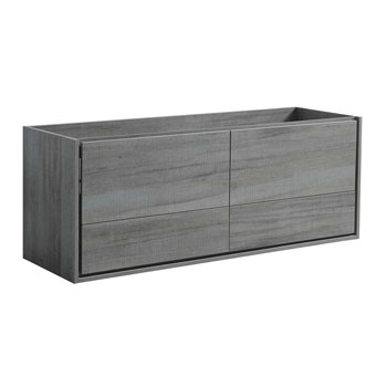 60" Ocean Gray Single Cabinet Only Side View