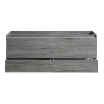 60" Ocean Gray Single Cabinet Only Drawers Open