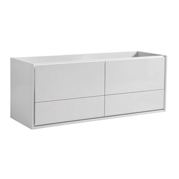 60" Glossy White Single Cabinet Only Side View