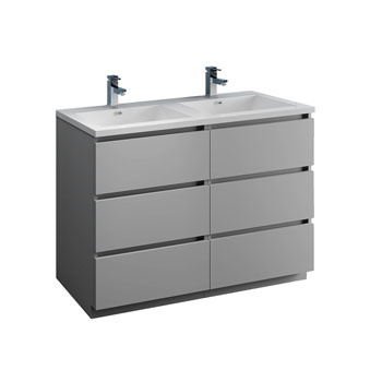 Gray Double Cabinet with Sink Product View