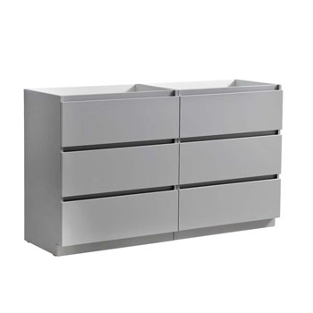 60" Gray Cabinet Only Side View