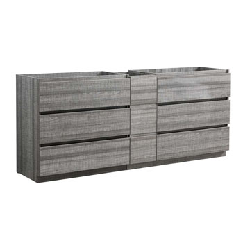 Glossy Ash Gray Cabinet Only Side View