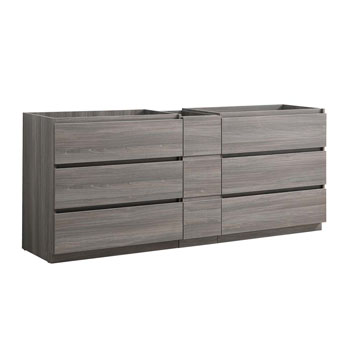 Gray Wood Cabinet Only Side View