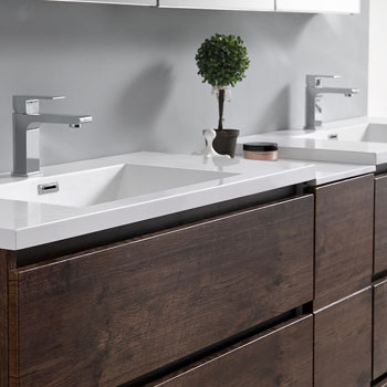 Rosewood with Sinks Close Up