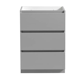 24" Gray Cabinet Only Front View